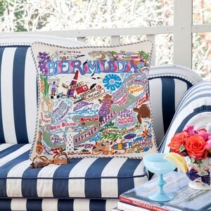 Catstudio Bermuda Hand-Embroidered Pillow